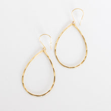 Load image into Gallery viewer, Handcrafted Jewelry-Brass Teardrop Hoop Earring
