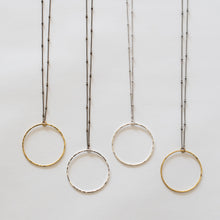 Load image into Gallery viewer, Hand Crafted Jewelry-Circle Necklace on Beaded Chain
