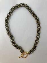 Load image into Gallery viewer, Large Brass Toggle Necklace
