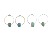 Load image into Gallery viewer, Dainty Labradorite Hoop
