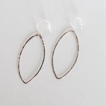 Load image into Gallery viewer, Handcrafted Jewelry-Silver Marquise Hoop Earring
