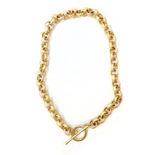 Load image into Gallery viewer, Large Brass Toggle Necklace
