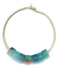 Load image into Gallery viewer, Dainty Turquoise Hoop
